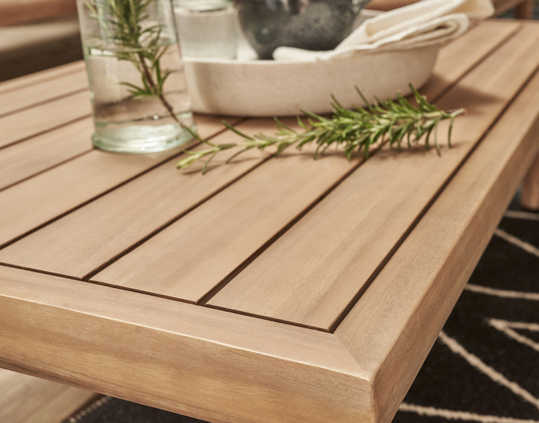 Papeete - salon bas de jardin 4 places + table – en bois d'acacia FSC® 100%